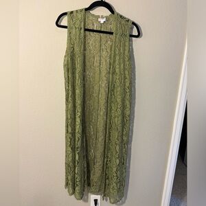 Lularoe joy lace long vest